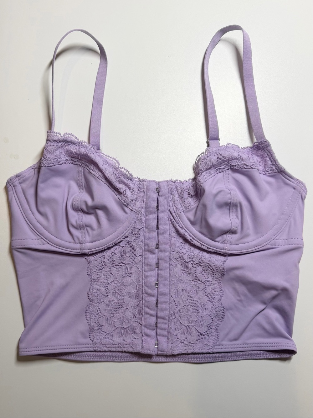 Gilly Hicks Lavender Longline Lace Underwire Bralette